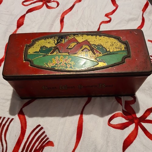 Vintage biscuit tin - vintage,