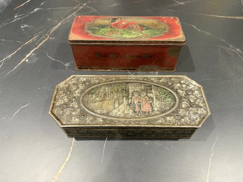 Antique vintage biscuit - vintage, tin