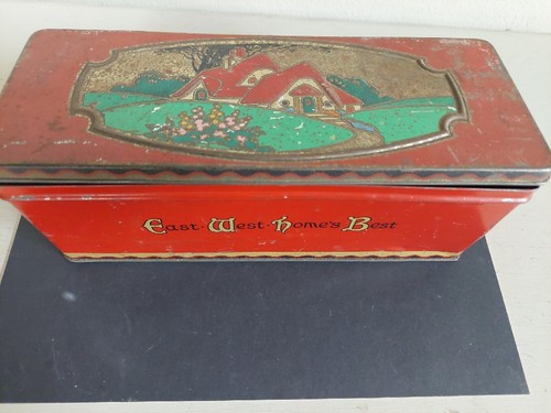 Vintage biscuit tin cws now - tin, (now