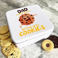 Better With Cookies Dad Square
