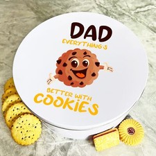 Better With Cookies Dad Round
